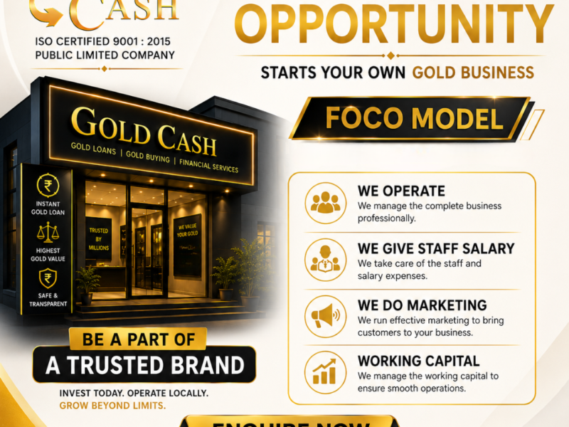Gold Cash Limited Franchise – Apna Business Shuru Karne Ka Mauka