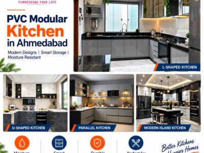 PVC Modular Kitchen in Ahmedabad | Waterproof Cabinets
